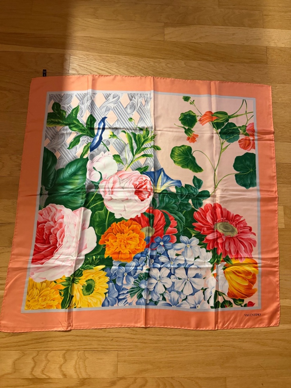 Valentino Floral Silk Scarf